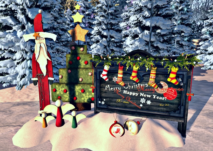 CJ Christmas Board Greeter Sign c+m
