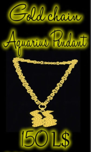 Gold Chain Aquarius Pendant(mp)