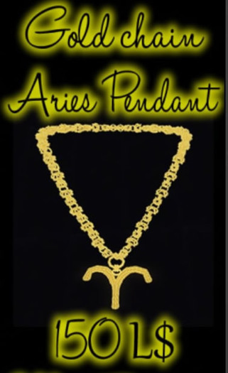 Gold Chain Aries Pendant(mp)