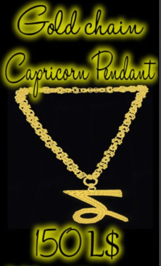 Gold Chain Capricorn Pendant (mp)