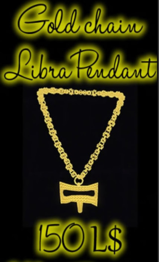 Gold Chain Libra Pendant (mp)