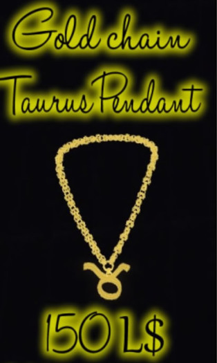 Gold Chain Taurus Pendant(mp)