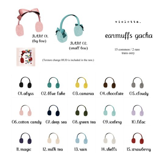 13. violetta. -earmuffs gacha  rain