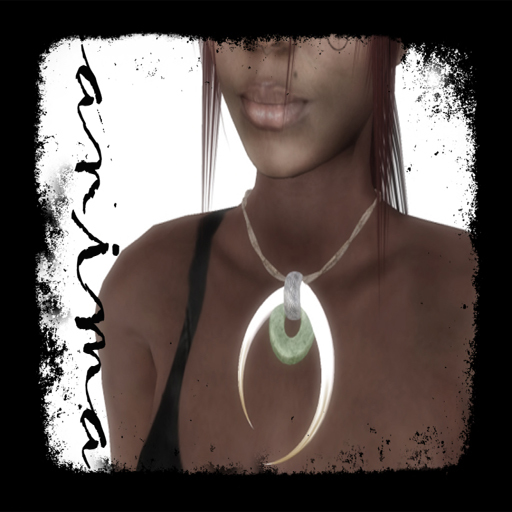 TOOTH OF GREEN GRASSHOPPER necklace