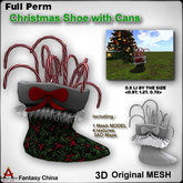 FC- Full Perm Mesh Christmas Shoe / Stocking with Cans bp