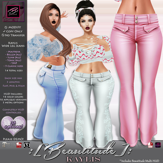 :[Beautitude]: Kaylis WideLeg Jeans [Delish Pack]