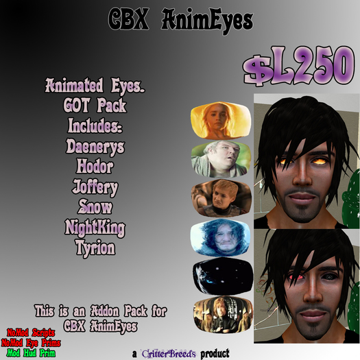 CBX AnimEyes GOT Addon Pack