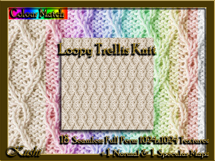 Loopy Trellis Knit Seamless Textures 