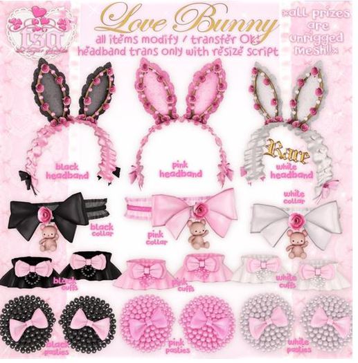 .tsg. Love Bunny Headband - White RARE