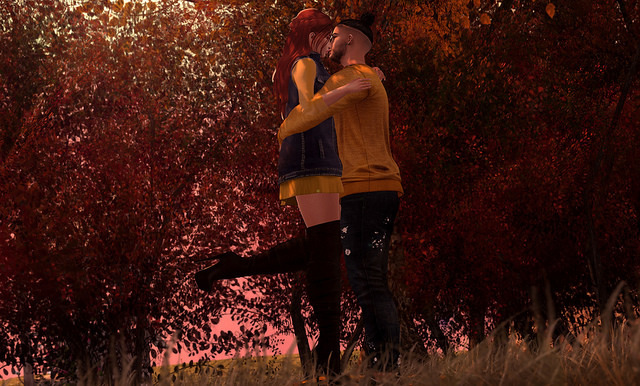 *MB* fall love pose couple