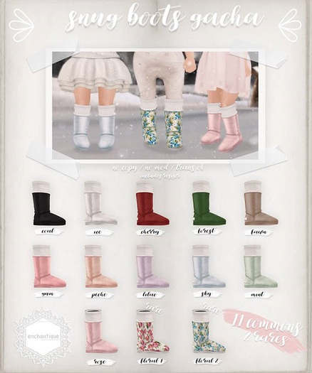 Enchantique. Snug Boots [cherry]