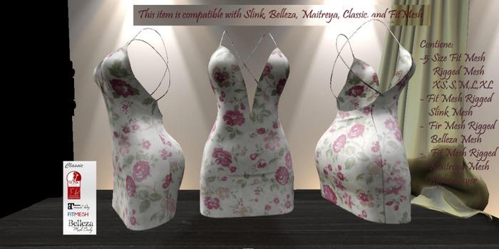 VESTIDO CORTO SEXY DE FLORES