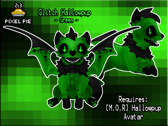 PIXEL PIE - Glitch Hallowpups - Green