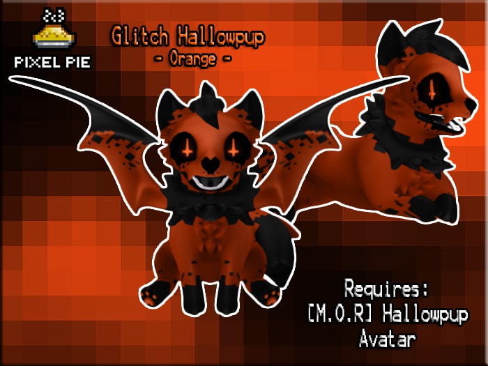 PIXEL PIE - Glitch Hallowpups - Orange