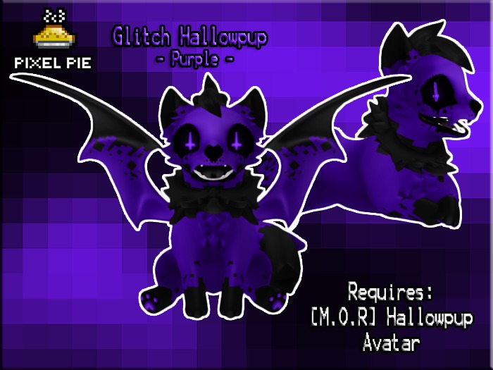 PIXEL PIE - Glitch Hallowpups - Purple