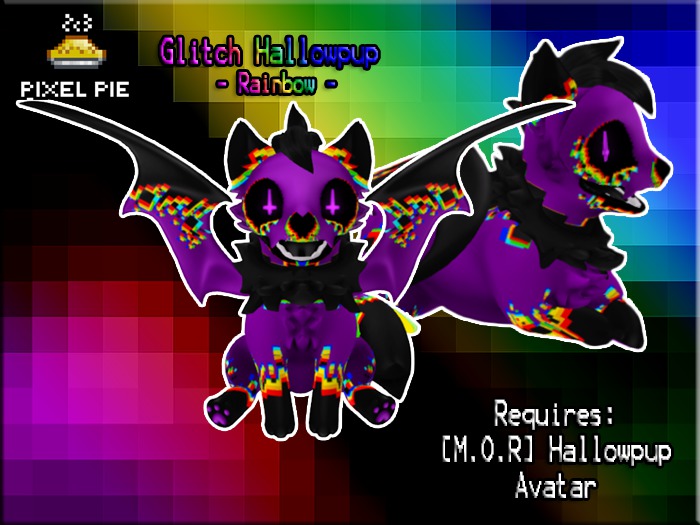 PIXEL PIE - Glitch Hallowpups - Rainbow