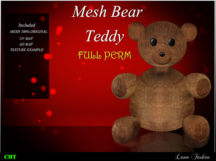 -Lamu Fashion-Mesh Bear Teddy FULL PERM