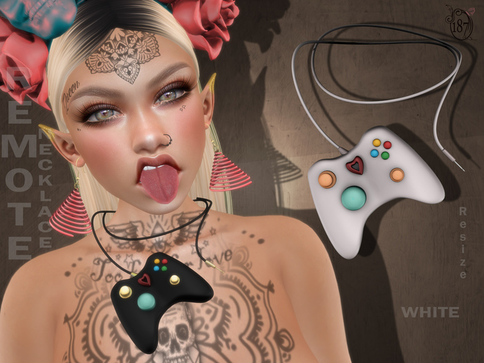 #187# Remote Necklace WHITE