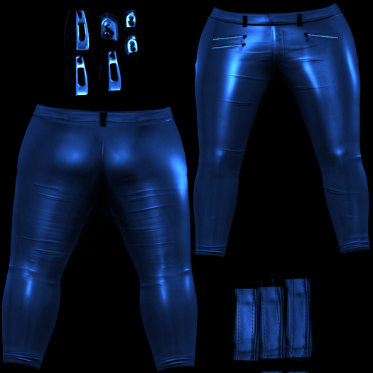 Skinny Leather Pants AZUL