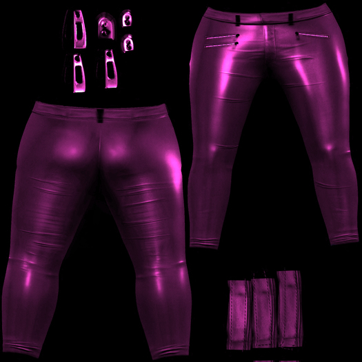 Skinny Leather Pants PINK