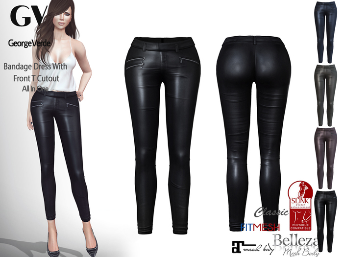 Skinny Leather Pants RED