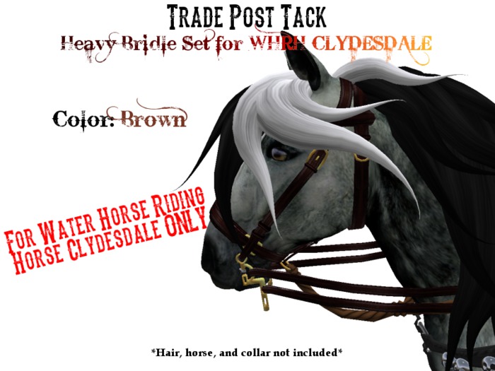 *TPT* WHRH CLYDESDALE Heavy Bridle Brown