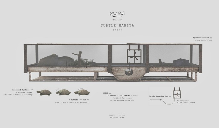 Pewpew! Turtle Blue - "Swimming"