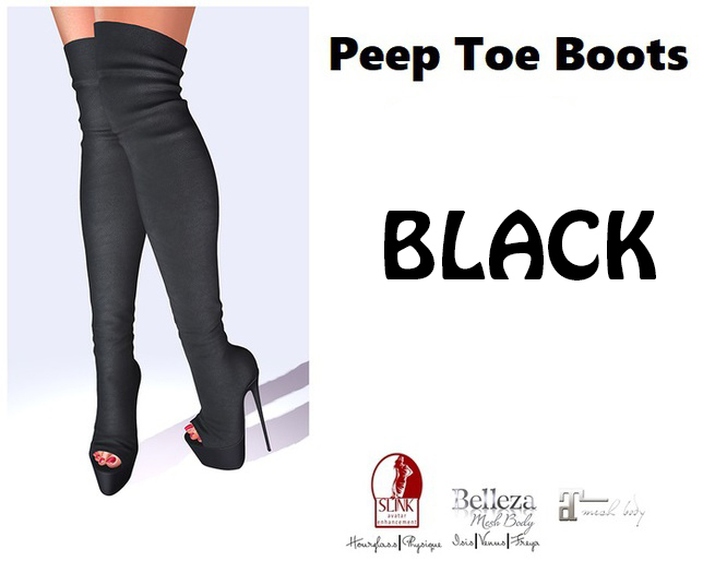 Peep Boots BLACK