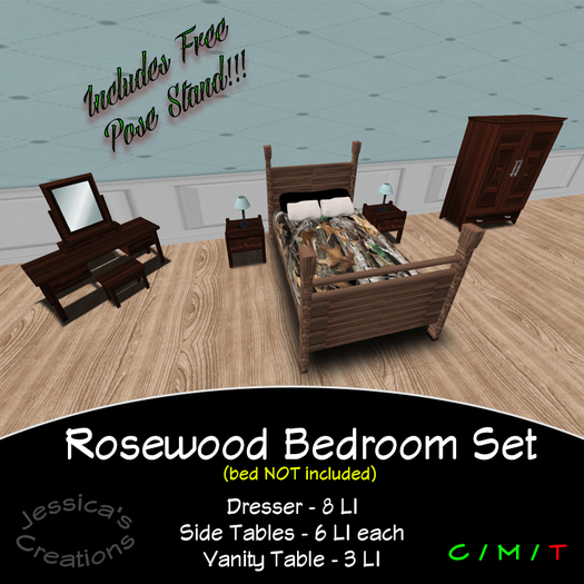JC - Rosewood Bedroom Set (boxed)