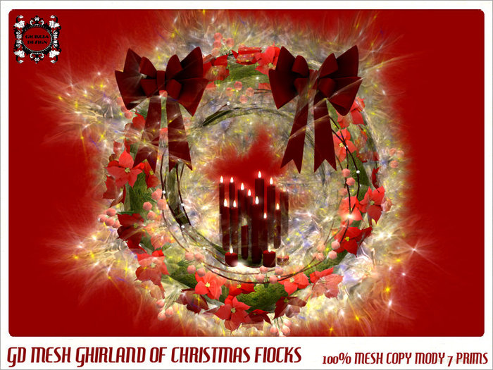 GD MESH GHIRLAND OF CHRISTMAS FIOCKS