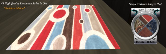 Rug Pack By Ruca Tease - \(-_-)/ -  With Texture Changer - 48 rugs