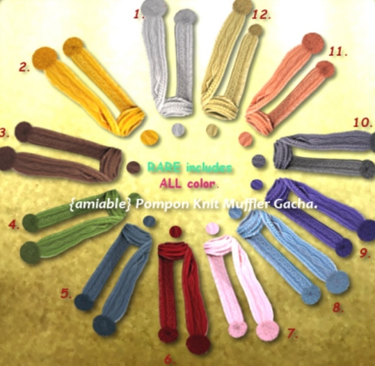 {amiable}Pompon Knit Muffler Gacha05(BOX)
