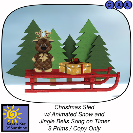 Christmas Sled in Red  BOX