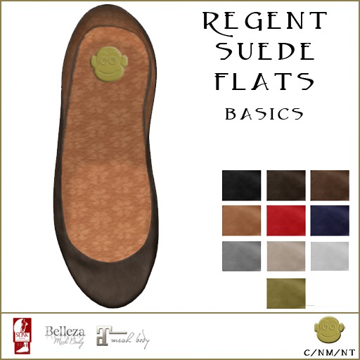BM Regent Suede Flats Basics