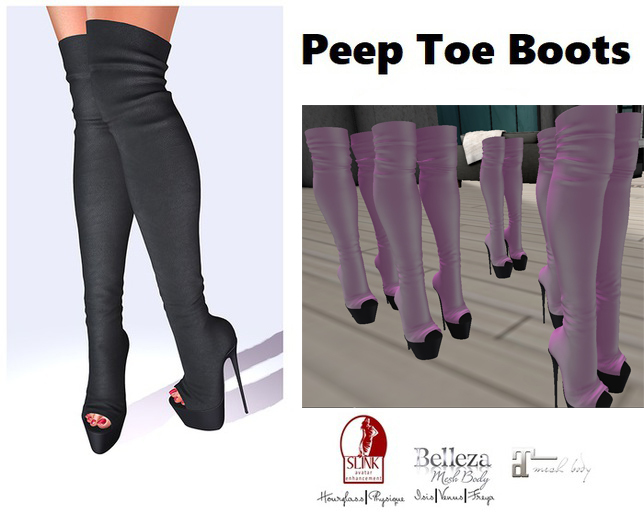 Peep Boots PINK
