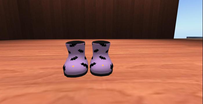 Spooky Bats Purple Boots