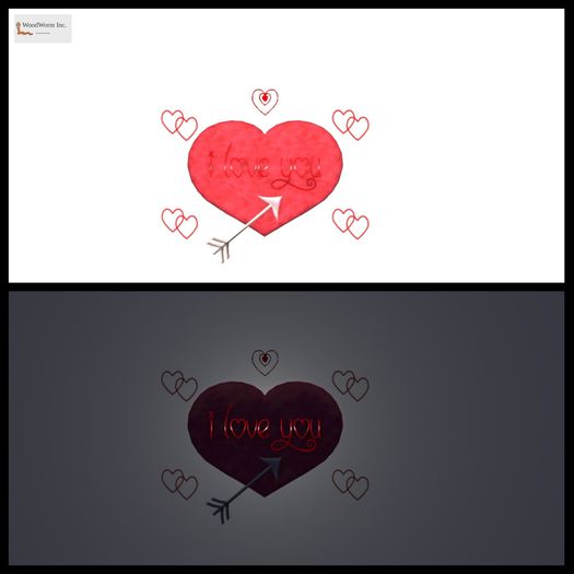 Heart wall deco with light