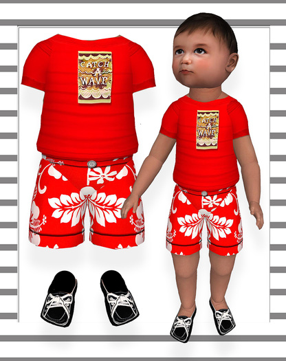 Pat A Kake Hawaii Boy Red