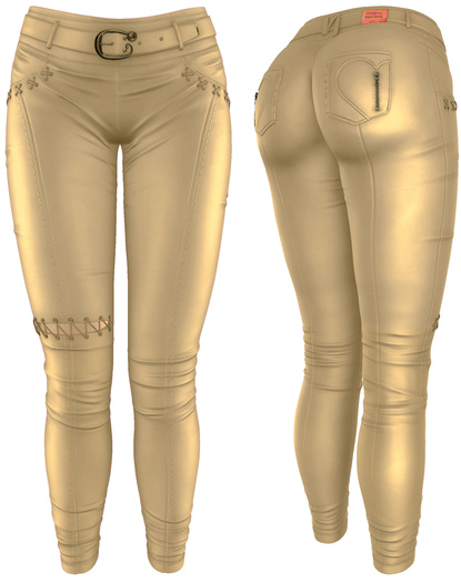 adorsy - Nefeli Leather Pants Beige - Maitreya