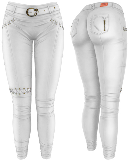 adorsy - Nefeli Leather Pants White - Maitreya