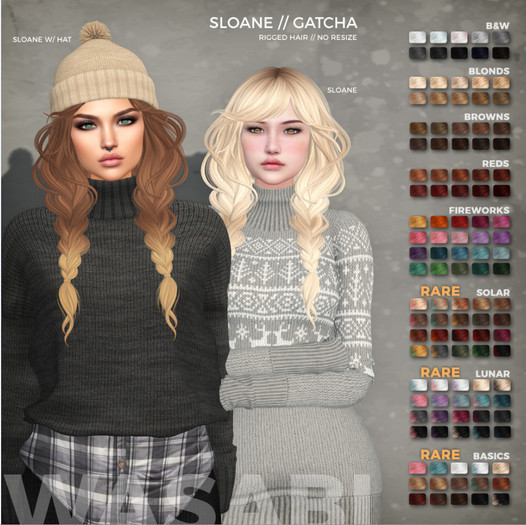 /Wasabi Pills/ Sloane Mesh Hair - Reds