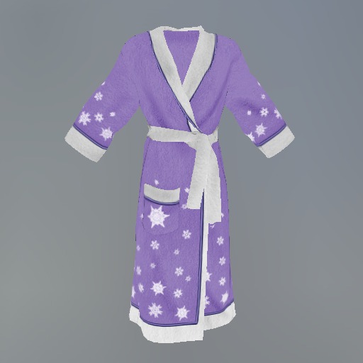 Purple Snowflake Mesh Bathrobe
