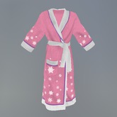 Pink Snowflake Mesh Bathrobe