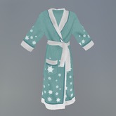 Aqua Snowflake Mesh Bathrobe