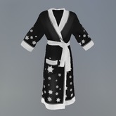 Charcoal Snowflake Mesh Bathrobe