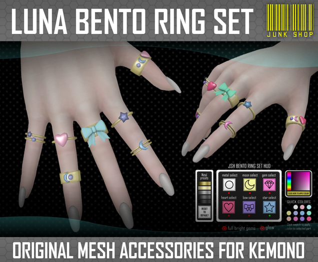 [JSH] Luna Bento Ring Set for Kemono