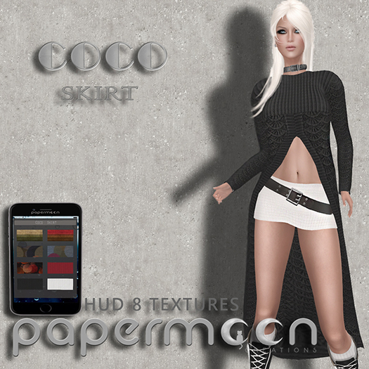 PaperMoon- COCO KNIT MINI SKIRT w/ HUD