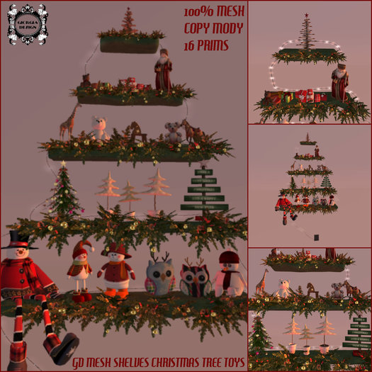 GD MESH SHELVES CHRISTMAS TREE TOYS