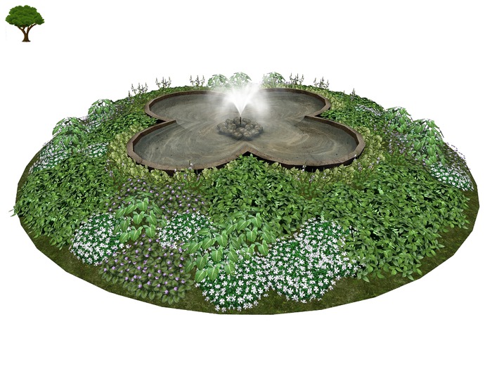 Flowers Fountain Melvina - Mesh