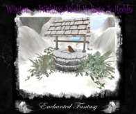 Winter Wishing Well ~ Foliage & Robin (Mesh) ** PROMO PRICE **